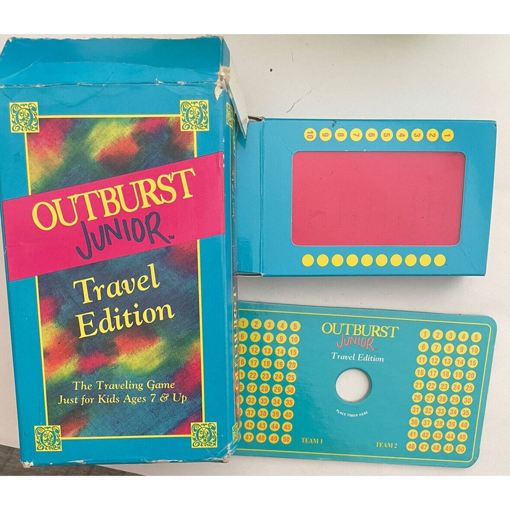 Vintage OUTBURST Junior Travel Edition Board Game
